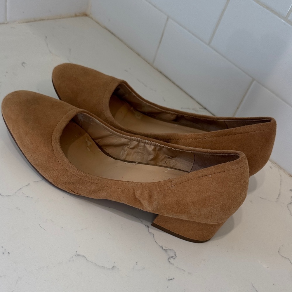 Franco Sarto Elegant Tan Suede Women's Shoes Size: 8.5 - Picture 7 of 9